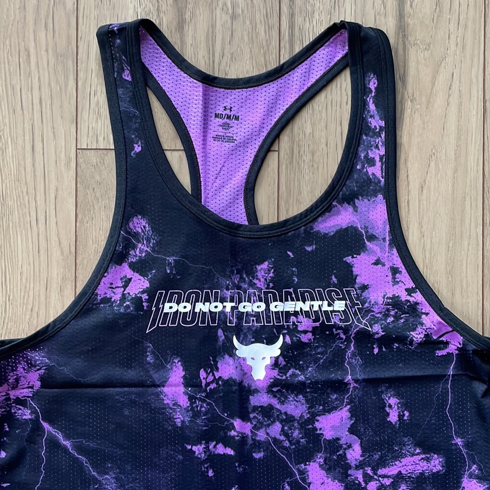 NWT Under Armour Project Rock Iron Paradise Don’t Go Gentle Tank Top